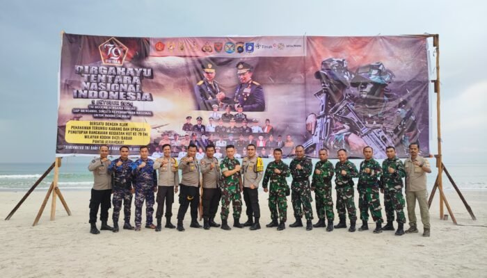 Rangkaian Kegiatan HUT TNI ke-79 tahun 2024 di Tutup Dengan Penanaman Trumbu Karang