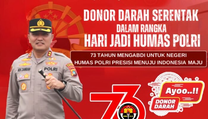Sambut HUT Humas Polri Ke-73, Kapolres Barat Barat Mengajak Masyarakat Turut Andil Dalam Acara Donor Darah Bersama