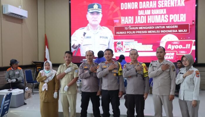 HUT Humas Polri ke-73, Polres Bangka Barat Gelar Donor Darah