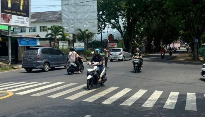 Polres Bangka Barat Rutin Laksanakan Strong Point Pagi